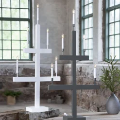 Julepynt|Vinduesdekoration ^ STAR TRADING Storm vinduesstage, 5 lyskilder, 118 cm, mørkegrå