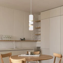 Trio Lighting Pendellamper > Stream hængelampe, hvid, Ø 8 cm, metal, GU10