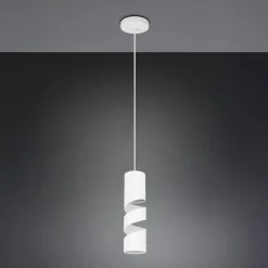 Trio Lighting Pendellamper > Stream hængelampe, hvid, Ø 8 cm, metal, GU10