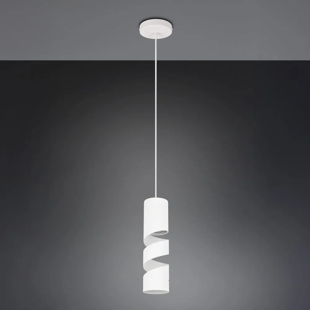 Trio Lighting Pendellamper > Stream hængelampe, hvid, Ø 8 cm, metal, GU10
