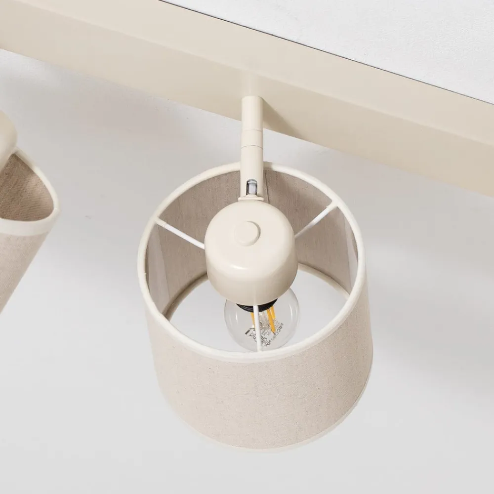 Argon Spotlights > Suerte loftlampe, cremehvid, hørtekstil, 4 lyskilder