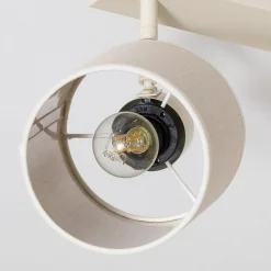 Argon Spotlights > Suerte loftlampe, cremehvid, hørtekstil, 4 lyskilder
