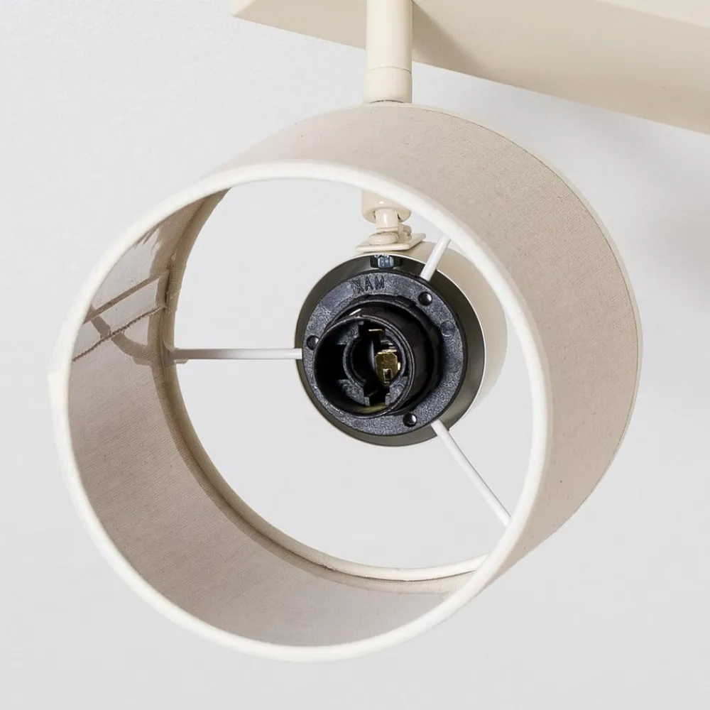 Argon Spotlights > Suerte loftlampe, cremehvid, hørtekstil, 4 lyskilder