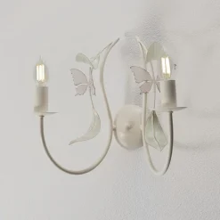 Luminex Væglamper > Summer væglampe, hvid/grøn/pink, bredde 25 cm, stål, 2 lyskilder