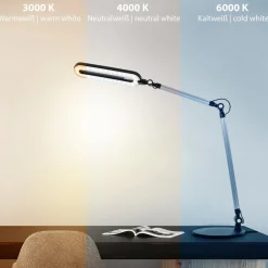 Briloner Arbejdsrum/Kontor|Bordlamper > Svane LED-bordlampe, CCT, dæmpbar