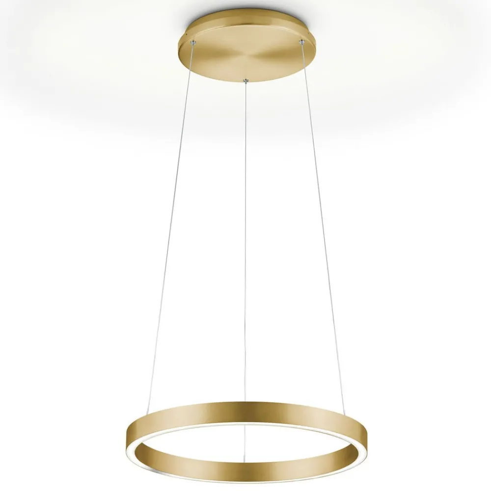 Knapstein Pendellamper > Svea-40 LED-hængelampe top/bund gestussensor, guld