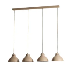Pendellamper ^ Luminex Sven hængelampe, 4 lyskilder, beige, stål