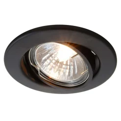Deko-Light Indbygningsspots|Spotlights > Svingbar lavsp.-indbygningsring 68er, mat sort