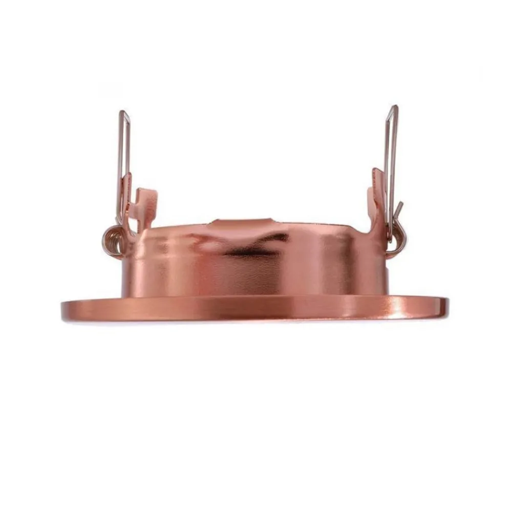 Deko-Light Indbygningsspots|Spotlights > Svingbar lavsp.-mont.ring 68er, børstet kobber