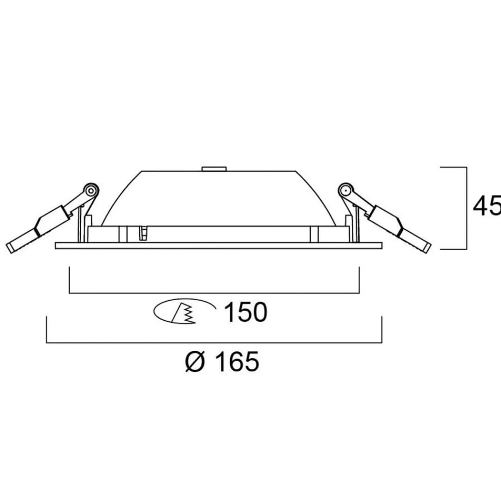 Sylvania Indbygningsspots > LED-indbygningslampe Start, IP54, 830, Ø 15 cm, DALI