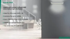Arbejdsrum/Kontor ^ Sylvania LED-pendellampe Areum, 120 x 30 cm, 840, DALI