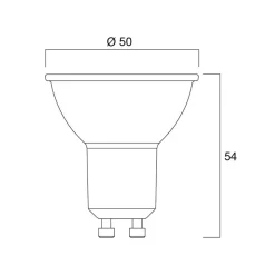 Sylvania Led Pærer > LED-reflektorpære GU10 5W 3.000K 36° 475 lm glas
