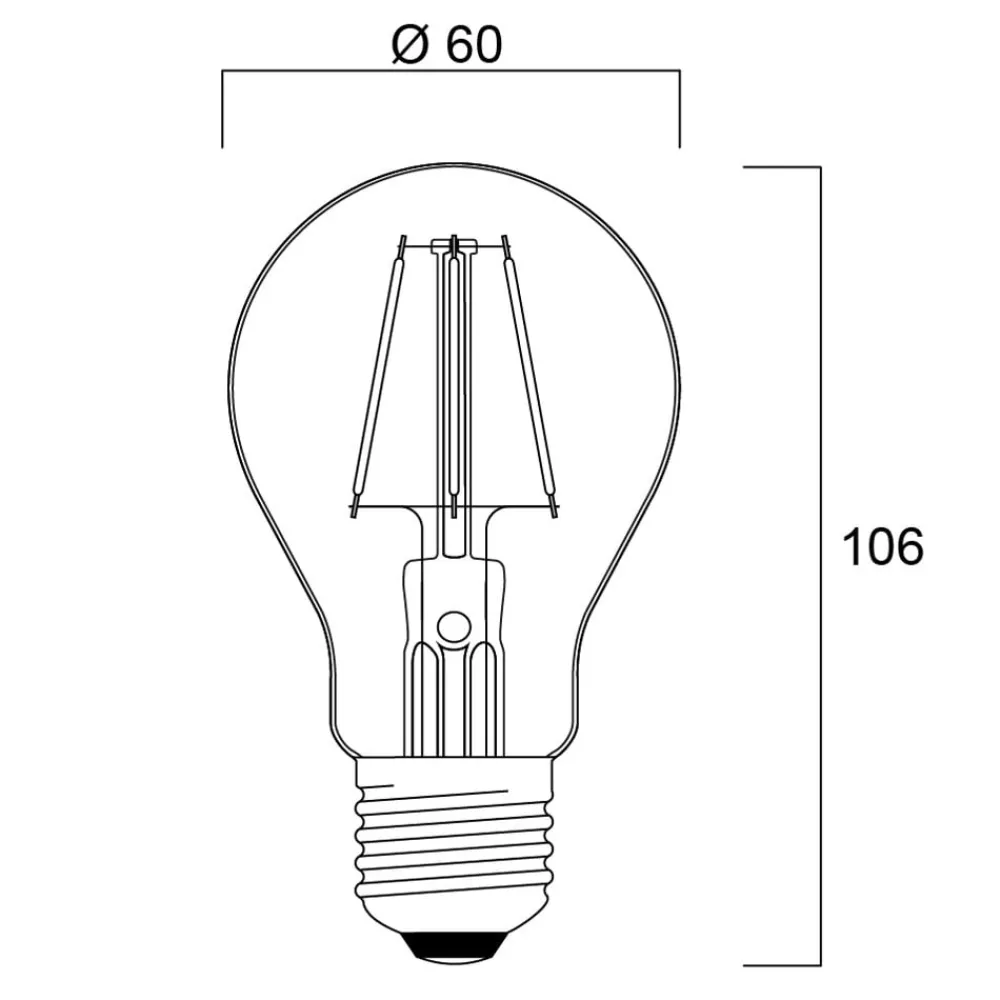 Filament Pære ^ Sylvania ToLEDo Retro LED-pære E27 4,1W rød