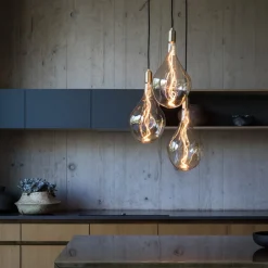 Tala Pendellamper > hængelampe Triple Pendant rund, E27 klar, hvid/messing