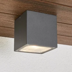 Udendørs Loftlamper ^ Lucande Tanea - LED loftlampe i terningform, IP54