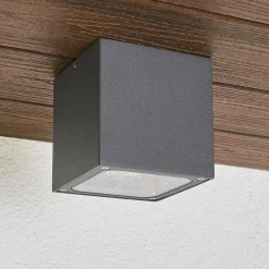 Udendørs Loftlamper ^ Lucande Tanea - LED loftlampe i terningform, IP54