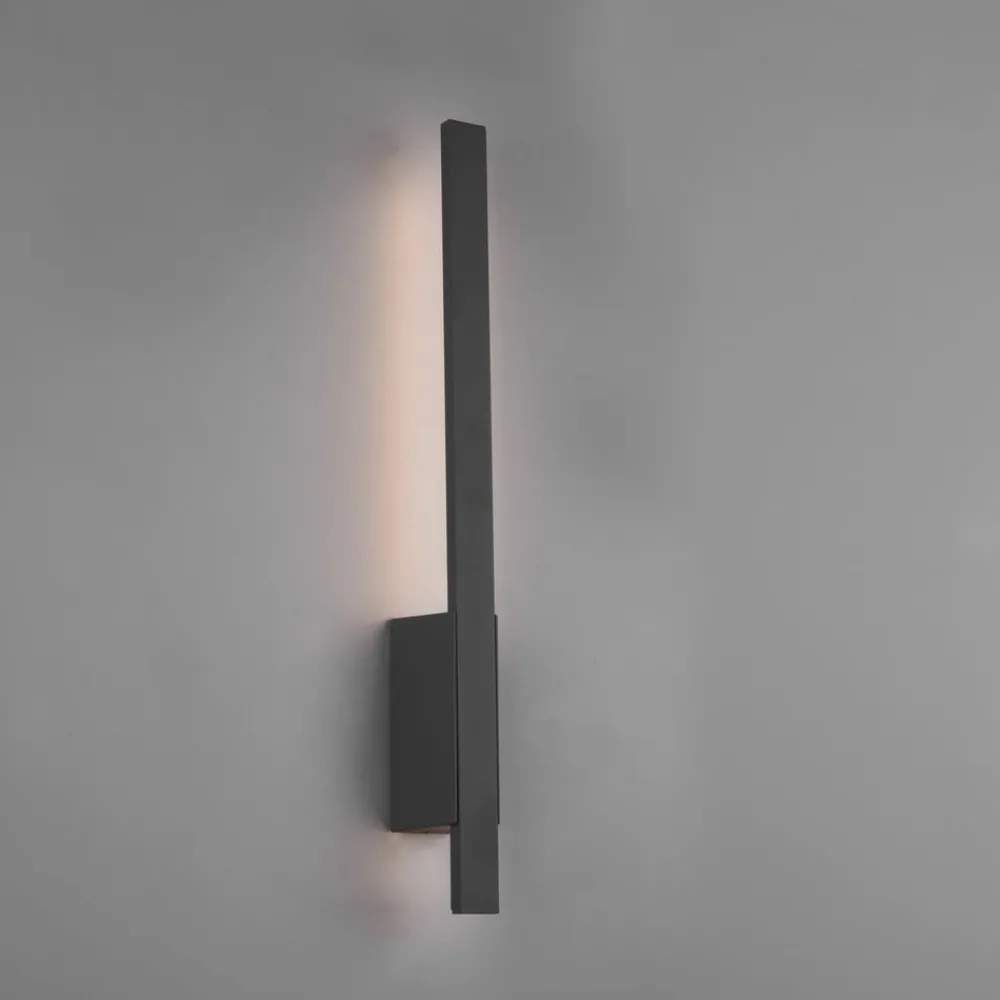 Trio Lighting Væglamper > Tawa udendørs LED-væglampe af aluminium, antracit