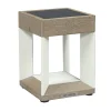 Les Jardins Solcellelamper > Teckalu LED-bordlampe med solcelle, hvid/lyst træ