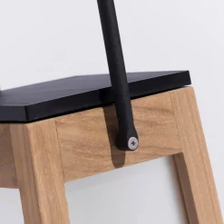 Les Jardins Solcellelamper > Tecka soldrevet LED-lanterne, bærbar, 25 cm, teak