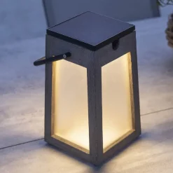Solcellelamper ^ Les Jardins Tecka soldrevet LED-lanterne, bærbar, DuraTek 25cm