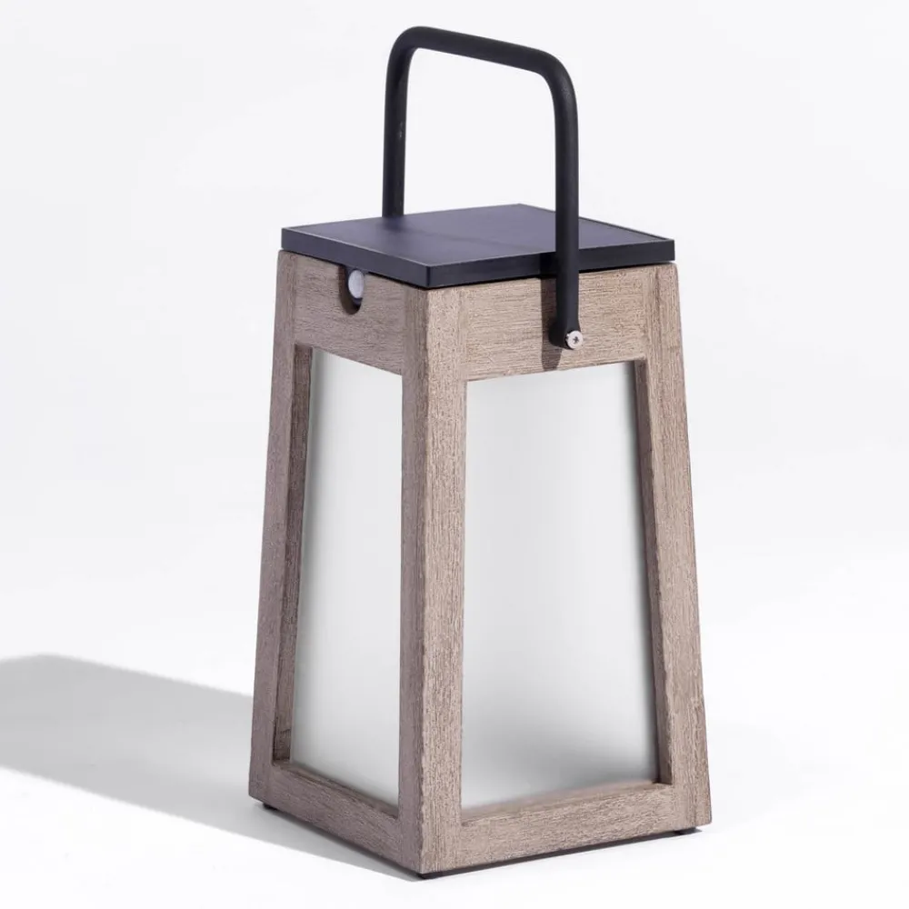 Solcellelamper ^ Les Jardins Tecka soldrevet LED-lanterne, bærbar, DuraTek 25cm