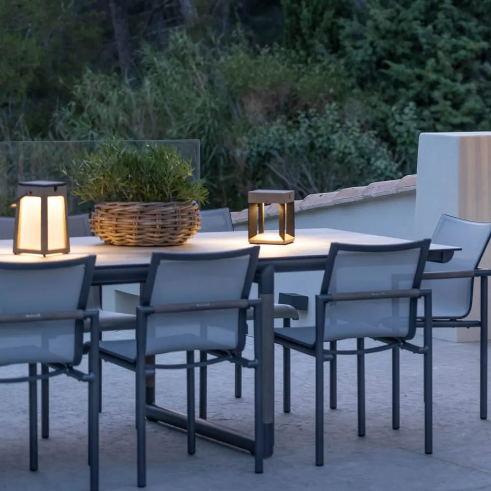 Solcellelamper ^ Les Jardins Tecka soldrevet LED-lanterne, bærbar, DuraTek 25cm