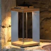 Solcelle Lampe Med Sensor|Solcellelamper ^ Les Jardins Teckinox LED-solcellelanterne, teak/stål, 45,5 cm
