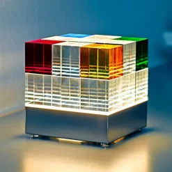 TECNOLUMEN Arbejdsrum/Kontor|Bordlamper > Cubelight Move bordlampe, farverig