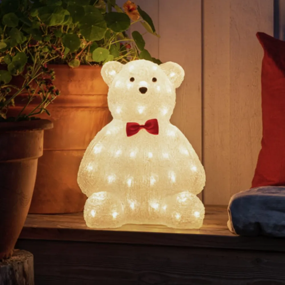 Konstsmide Christmas Julepynt|Julefigurer Udendørs > Teddybjørn LED-dekofigur klar IP44 højde 38 cm