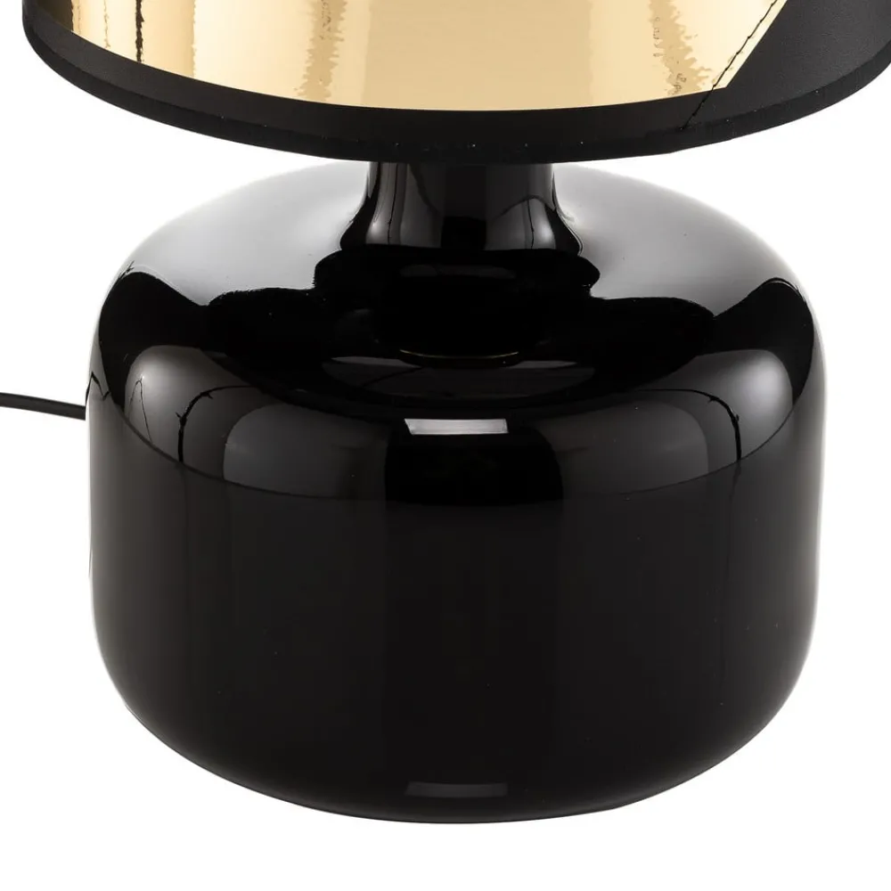 Bordlamper ^ Argon Tekstil bordlampe Bodo, sort-guld