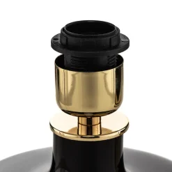 Bordlamper ^ Argon Tekstil bordlampe Bodo, sort-guld