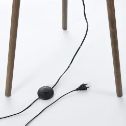 Lindby Gang|Pendellamper > Tekstilgulvlampe Majken - mørkegrå/sort