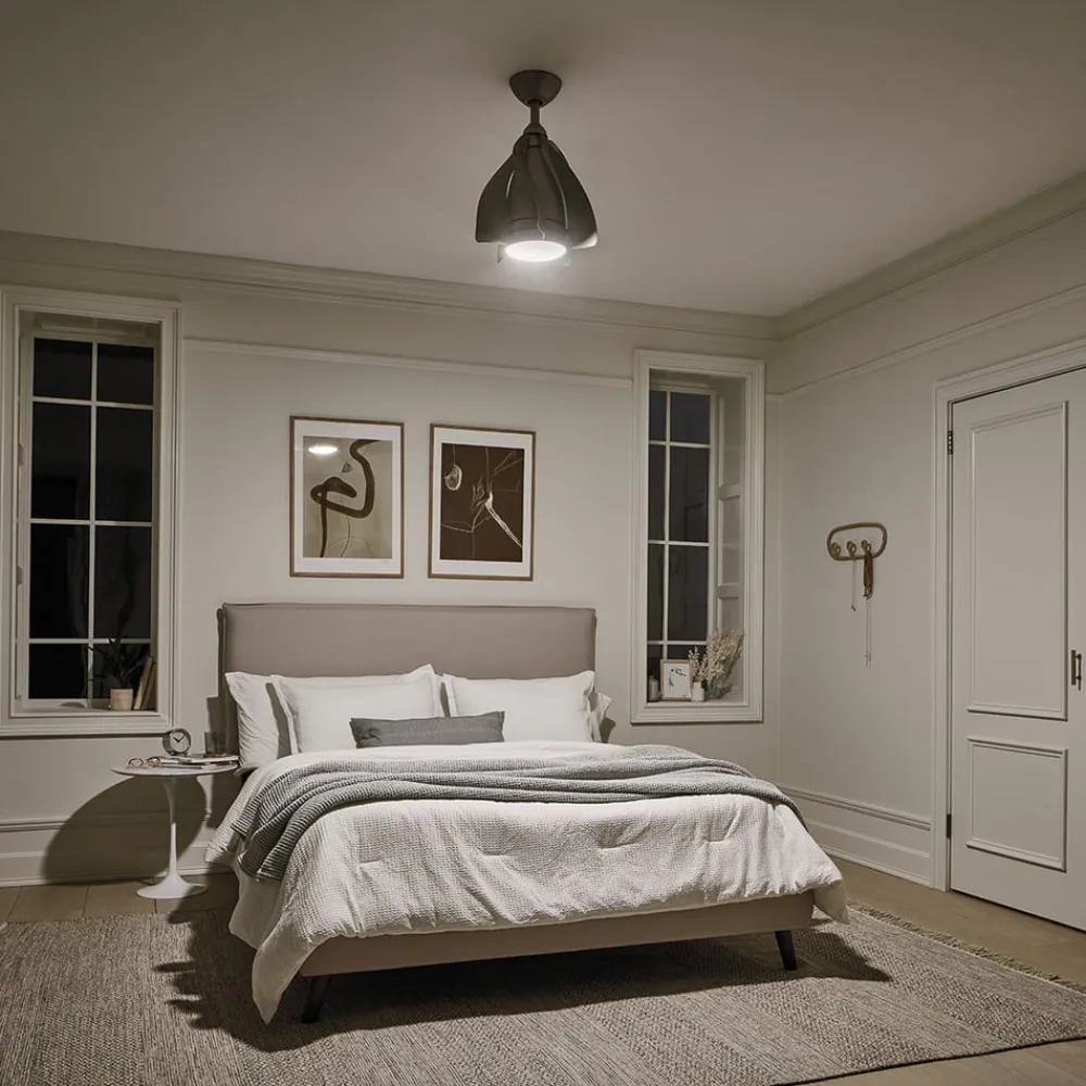 KICHLER Loftventilatorer > Terna LED-loftventilator, nikkel/creme