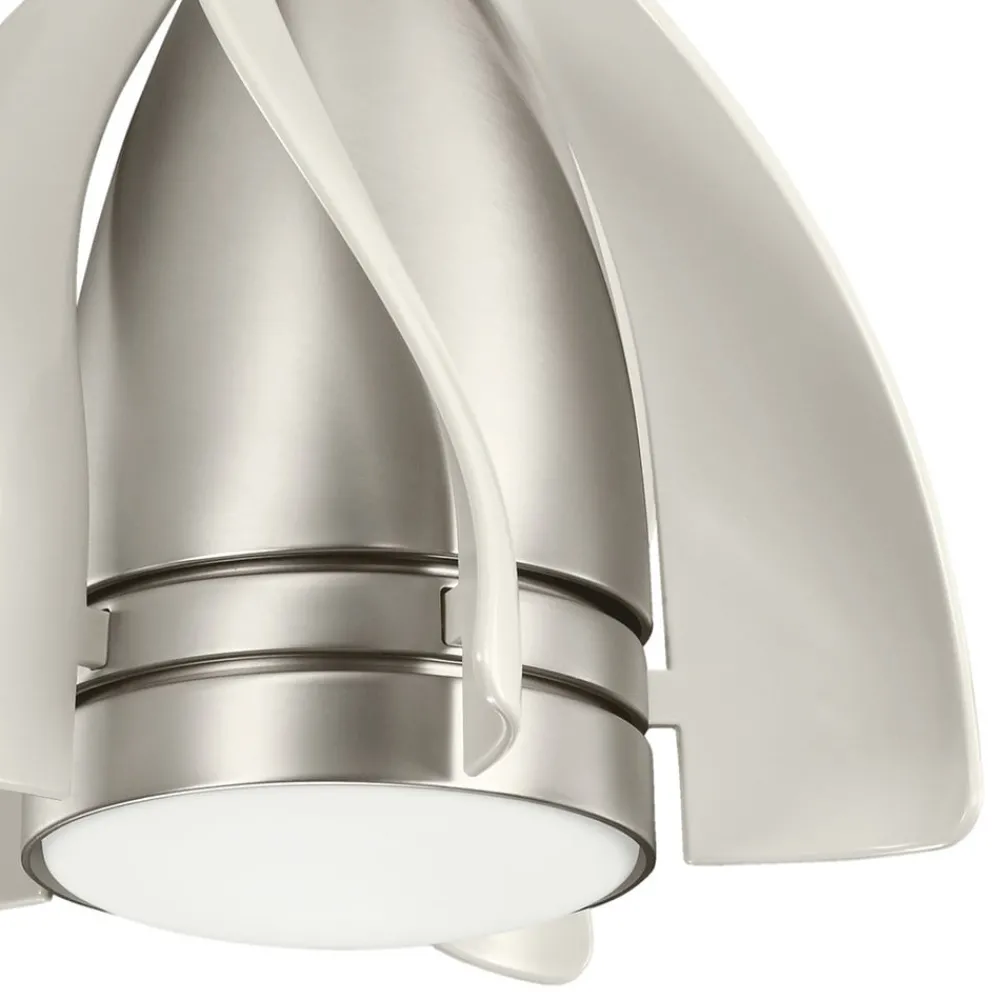 KICHLER Loftventilatorer > Terna LED-loftventilator, nikkel/creme