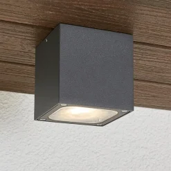 Udendørs Loftlamper ^ Lucande Terningformet LED udendørs loftlampe Tanea, IP54
