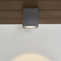 Udendørs Loftlamper ^ Lucande Terningformet LED udendørs loftlampe Tanea, IP54