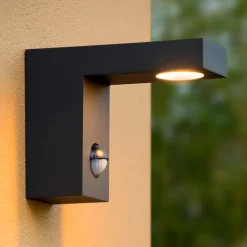 Væglampe Med Sensor ^ Lucide Texas udendørs LED-væglampe med bevægelsessensor