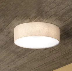 FISCHER & HONSEL Loftlamper|Loftlamper > Thor loftslampe i tekstil, sand, Ø 60cm