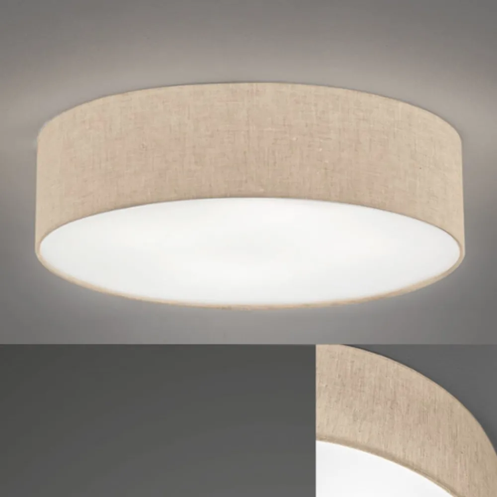 FISCHER & HONSEL Loftlamper|Loftlamper > Thor loftslampe i tekstil, sand, Ø 60cm