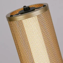 Searchlight Gulvlamper > Thread LED-gulvlampe, guldfarvet, dæmpbar i 3 trin, stål