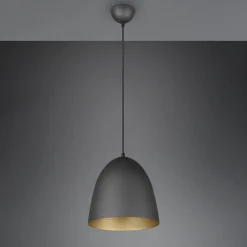Pendellamper|Pendellamper ^ Reality Leuchten Tilda hængelampe, 1 lyskilde, sort/guld, Ø 25 cm