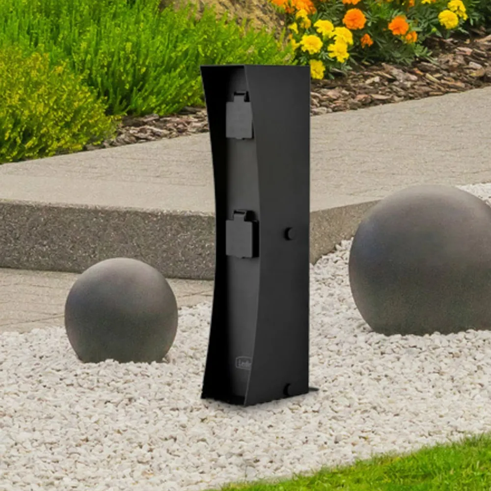Ledino Stikkontaktsøjler > Tilslut D2-sokkel, sort