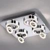 Loftlamper ^ JUST LIGHT. GmbH Tim kvadratisk LED-loftlampe, med 8 ringe