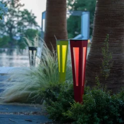 Les Jardins Solcelle Lampe Med Sensor|Sokkellamper Med Sensor > Tinka soldrevet fakkel med sensor, 62 cm, grå