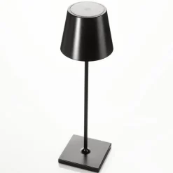 FARO BARCELONA Dekorationsbelysning|Terrassebelysning > Toc LED-bordlampe med USB-oplader, IP54, sort