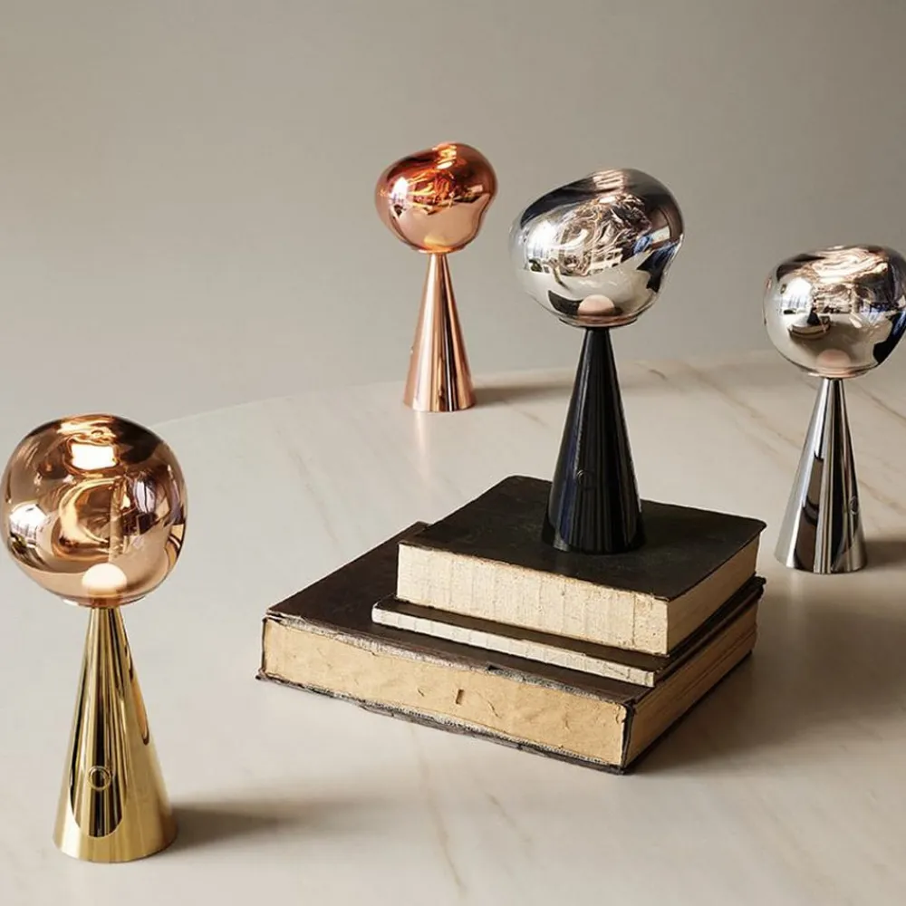Tom Dixon Dekorationsbelysning > LED-bordlampe Melt, guldfarvet, højde 29 cm