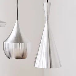 Pendellamper ^ Tom Dixon LED-hængelampe Beat Fat Unbeaten, aluminiumfarvet
