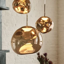 Pendellamper|Pendellamper ^ Tom Dixon LED-hængelampe Melt, Ø 50 cm, ravgul