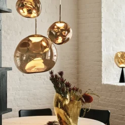 Pendellamper|Pendellamper ^ Tom Dixon LED-hængelampe Melt, Ø 50 cm, ravgul