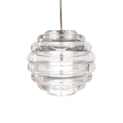 Pendellamper ^ Tom Dixon LED-hængelampe Press Sphere, klar, Ø 14 cm, 927